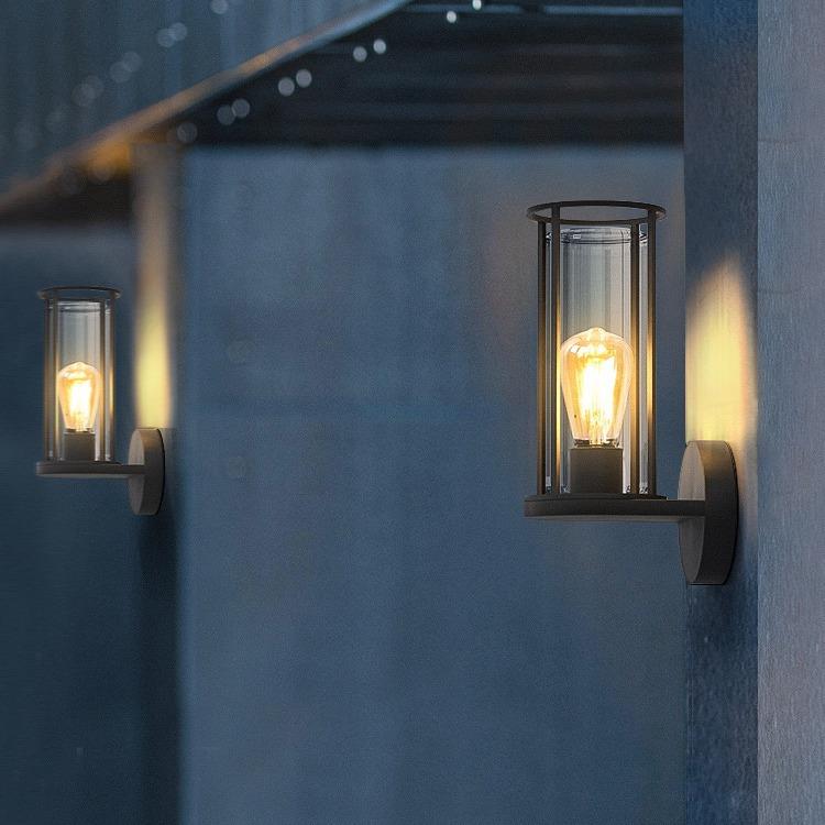 太阳能壁灯户外庭院灯室外草坪灯花园别墅围墙柱头灯防水复古壁灯