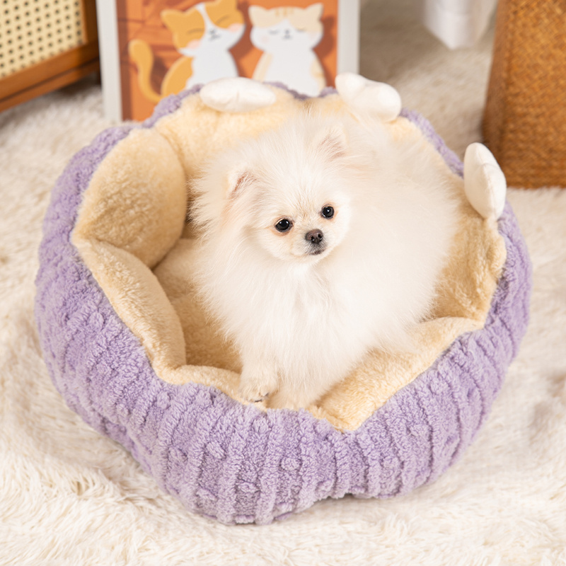 猫窝猫床花瓣狗窝可水洗