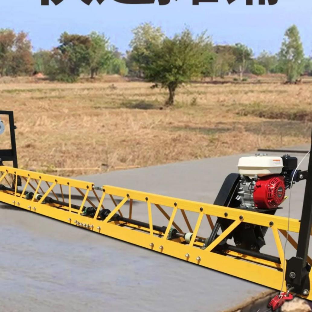 框架式全自动混凝土振动梁 汽油机路面整平摊铺机 组装拆卸振平机