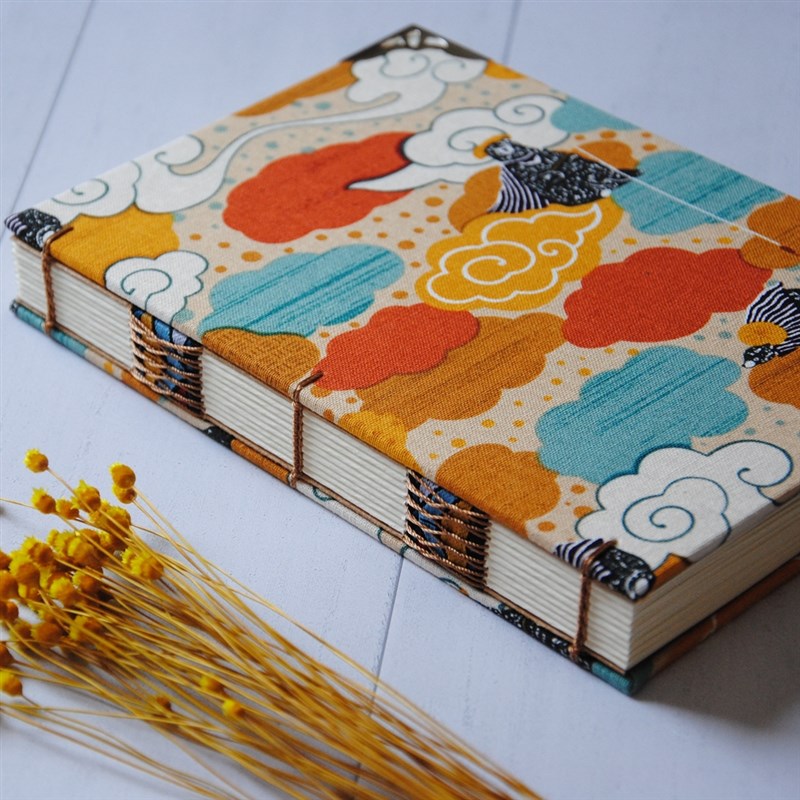 【悠哉】斑町A5祥云纹小清新文创礼品笔记本精致线装手帐本伴手礼