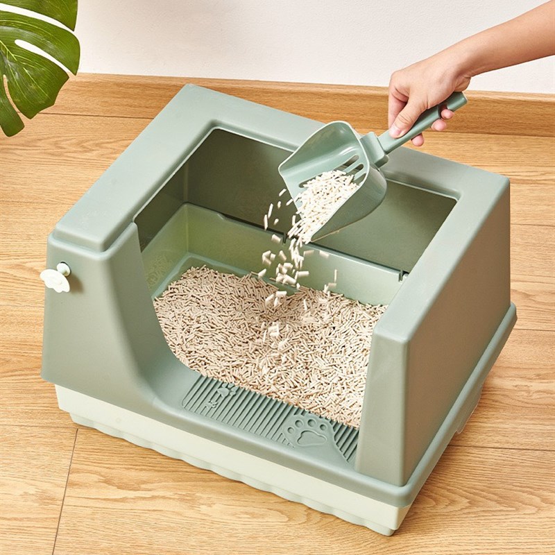 大号半封闭猫砂盆开放式猫沙盆防外溅猫厕所猫咪用品设计感创意