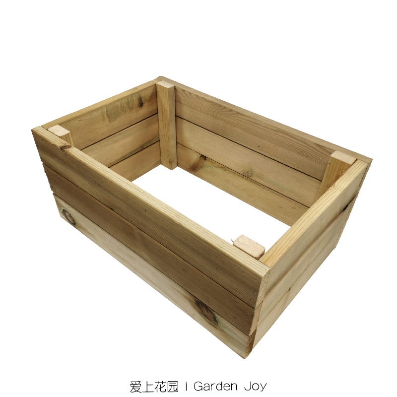 爱上花园杂货 木盒  花盒储物盒 厚实的装饰花园 手工铁丝木框