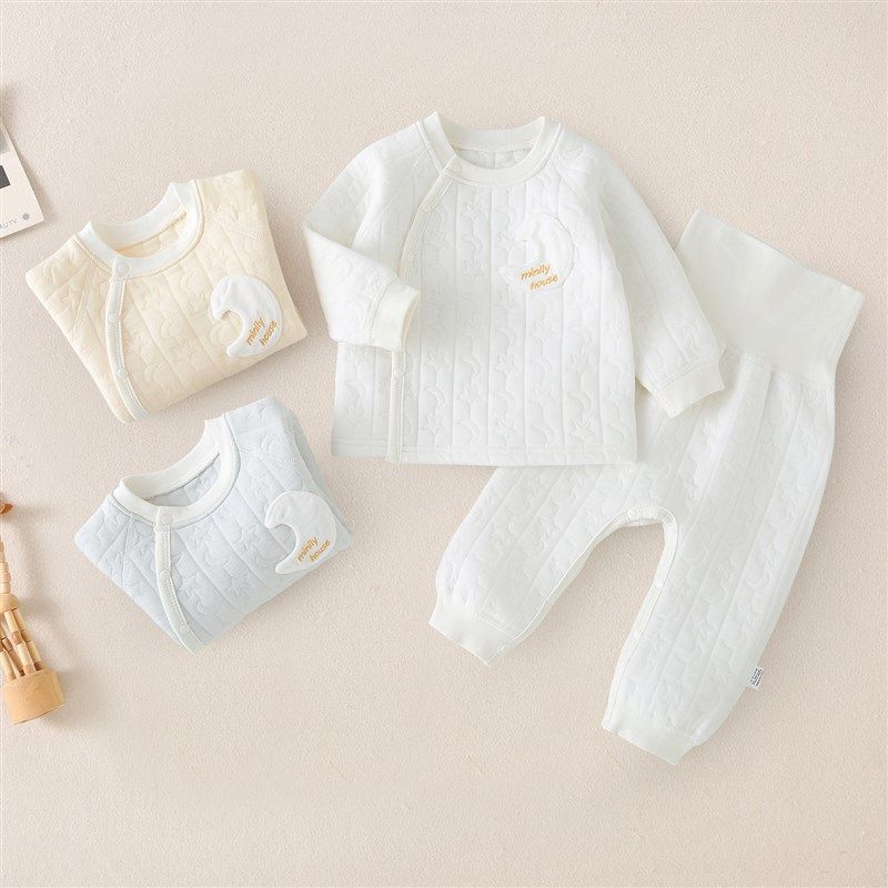 婴儿夹棉套装秋冬季斜襟保暖睡衣护肚幼儿家居服宝宝内衣套装加厚,童装/婴儿装/亲子装,内衣套装,淘宝优惠券,粉丝福利购,淘宝优惠卷