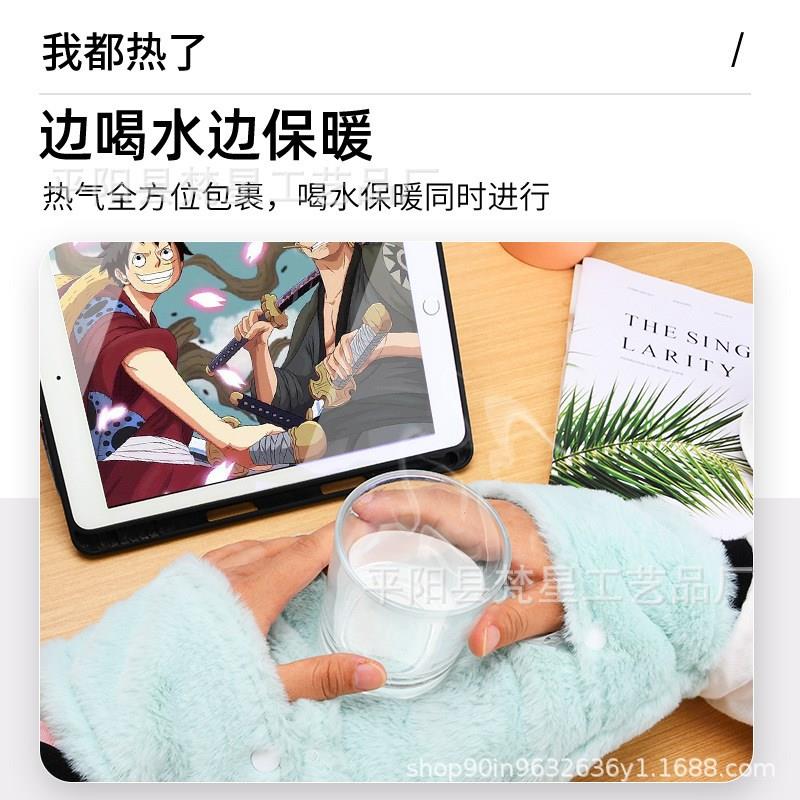可视手机抱枕冬季暖手袋玩手机加厚毛绒暖手套玩游戏暖手袋午睡枕