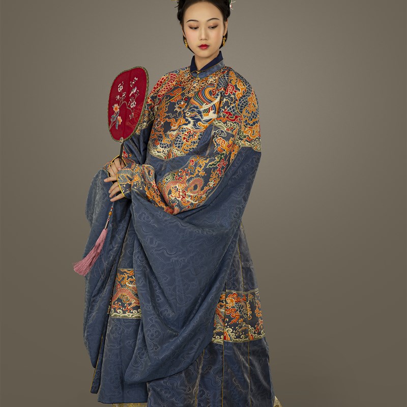 控弦司云纹过肩蟒纱妆花曳撒道袍锦衣卫飞鱼服蟒明制云肩定制汉服