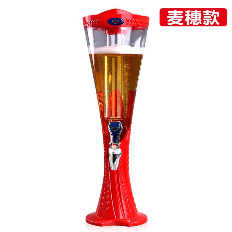 1.5L酒塔 扎啤桶 啤酒柱 分酒器 发光酒具 LED冰桶 酒炮 啤酒桶