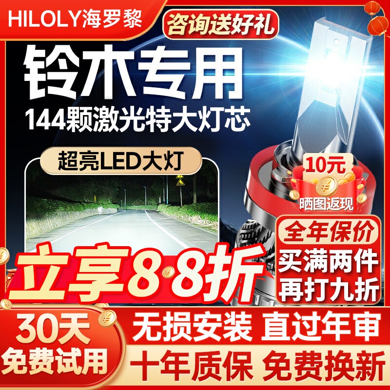 【聚光远射】铃木专用led大灯图片