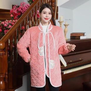 冬天夹棉工作服正穿保暖 女士上班外穿 罩衣冬季 加绒加厚女式 新款