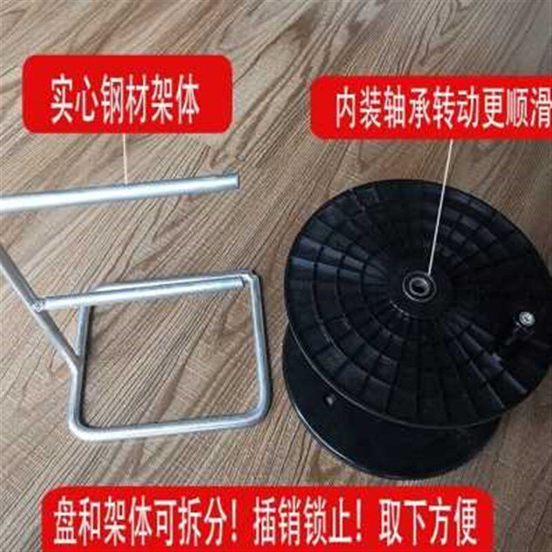 新品厂销电线缆绕线盘空盘卷缠圈线机手动收线轮线滚子绳索收纳品