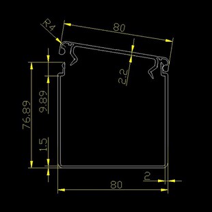 8080铝合金线槽 工业铝线槽 电缆 电线走线槽 铝材配件 壁厚2mm