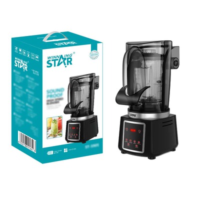 winning star外贸专供商用榨果汁豆浆奶昔多功能榨汁机隔音破壁机