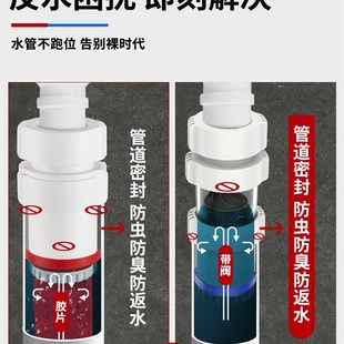 下水道防虫盖洗手盆封口盖排水管密封塞厨房下水管硅胶防臭密封圈