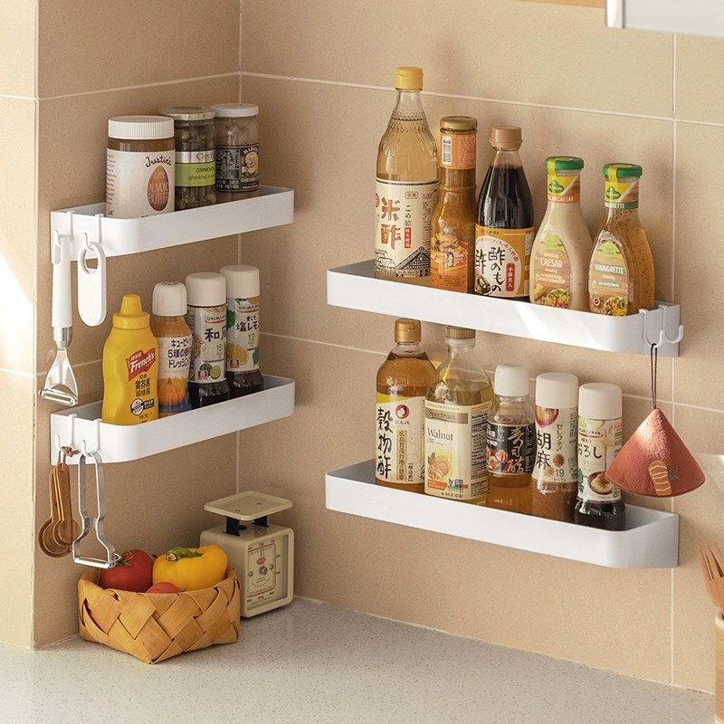 厨房调料置物架油壶置物架上墙壁挂zuutii置物架调味料油瓶收纳架