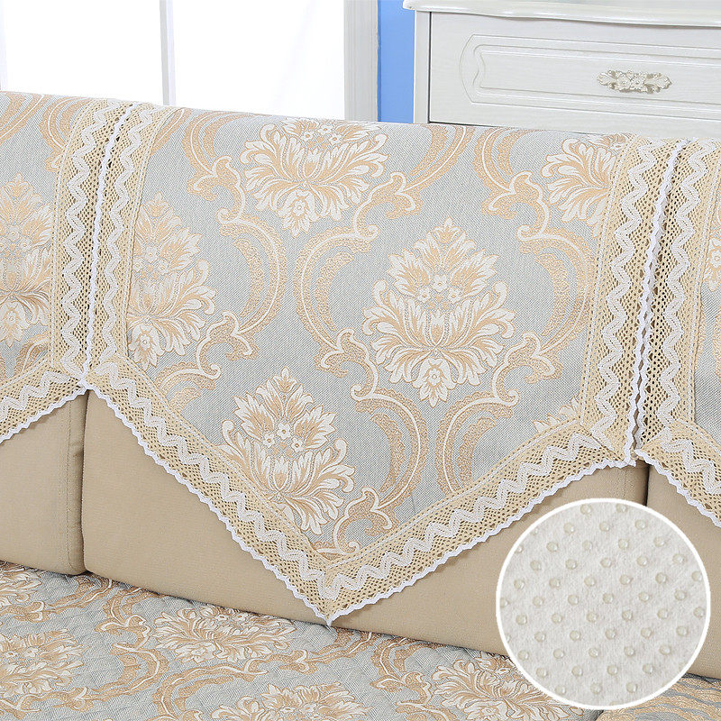 防滑欧式亚麻布艺沙发巾靠背巾扶手巾后背盖布四季通用蕾丝沙发垫