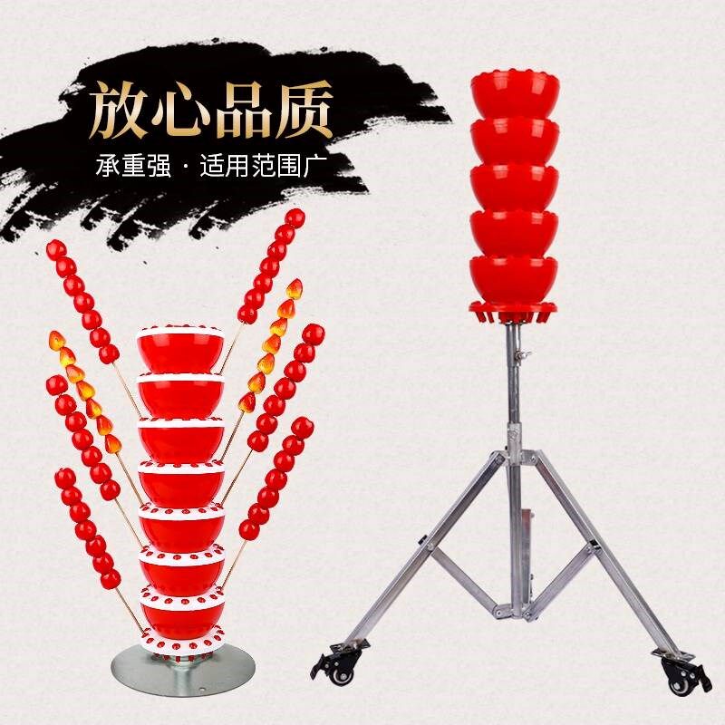 冰糖葫芦展示架棒棒糖插冰糖葫芦靶子插台折叠收缩塑料移动展示架