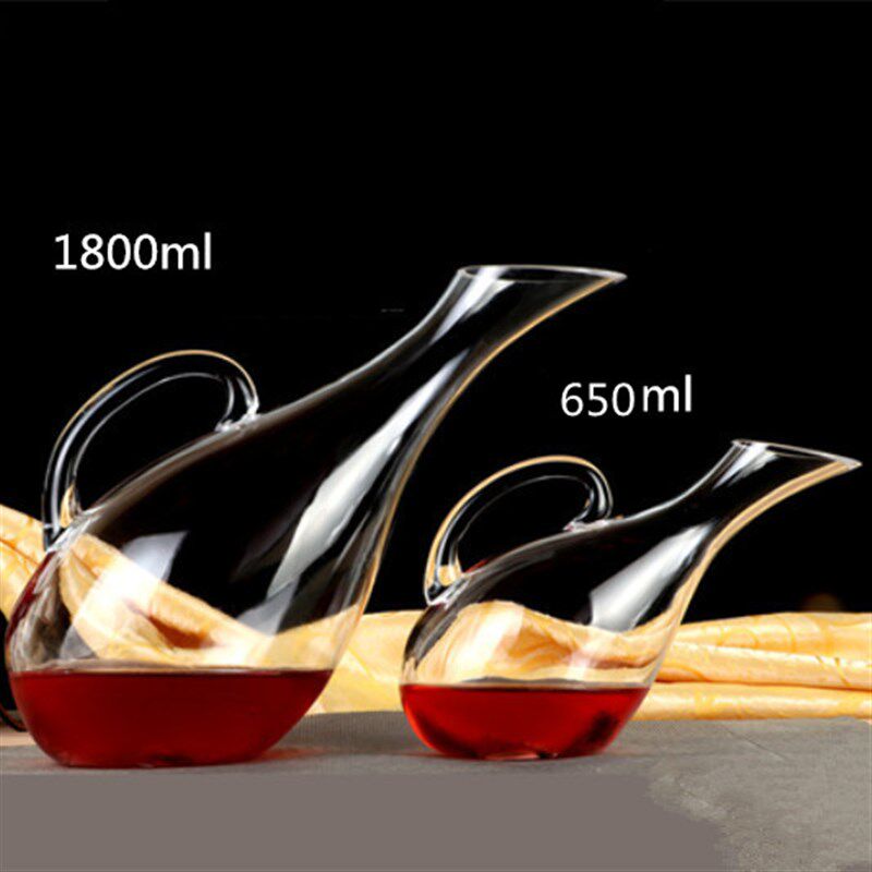 包邮无铅玻璃醒酒器带把红酒葡萄酒家用分酒器个性红酒壶欧式