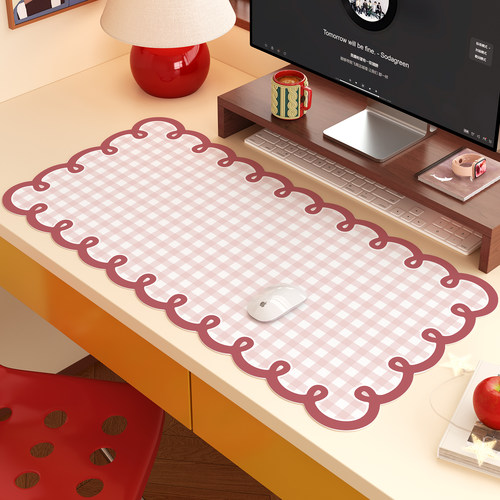 超大鼠标垫ins高颜值办公室办公桌电脑桌垫键盘垫大号桌面书桌垫