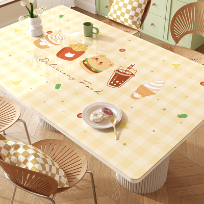 卡通pvc餐桌垫防油防水软玻璃桌布轻奢免洗茶几垫透明桌面保护垫