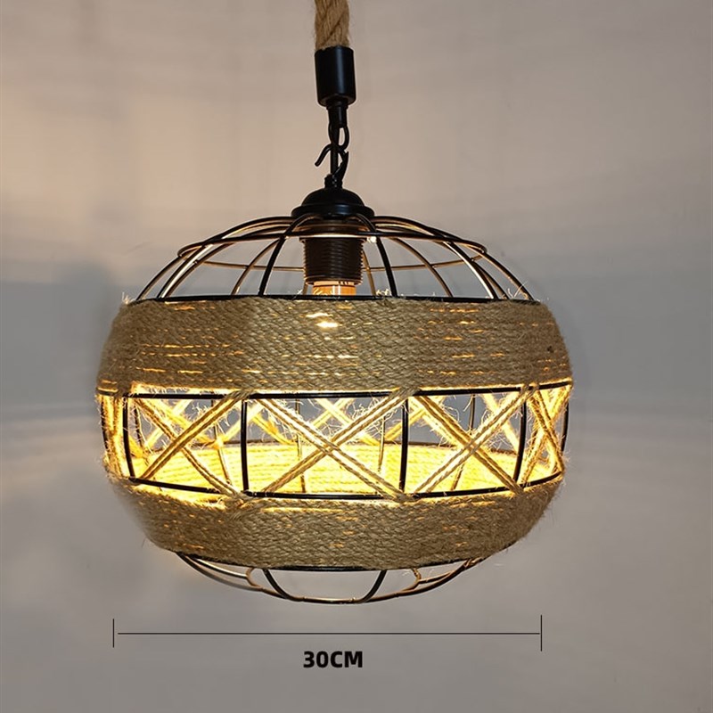 麻绳吊灯美式乡村西餐厅服装店餐饮咖啡店清吧酒吧吧台酒店吊灯