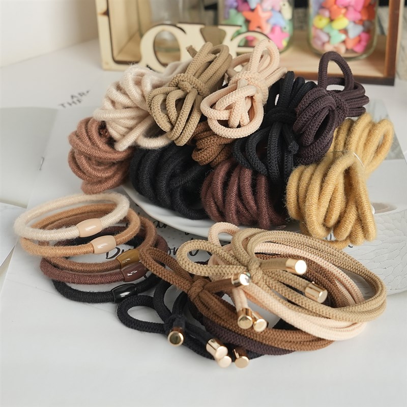 加粗高弹力5mm毛线头o绳diy饰品配件发绳手工自制发圈皮筋材料10