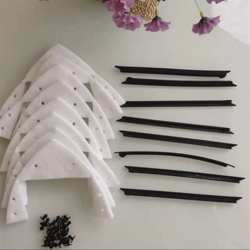 三角形玻璃擦配件清洁布胶条卡扣皮条擦玻璃器刮水条擦拭布皮条