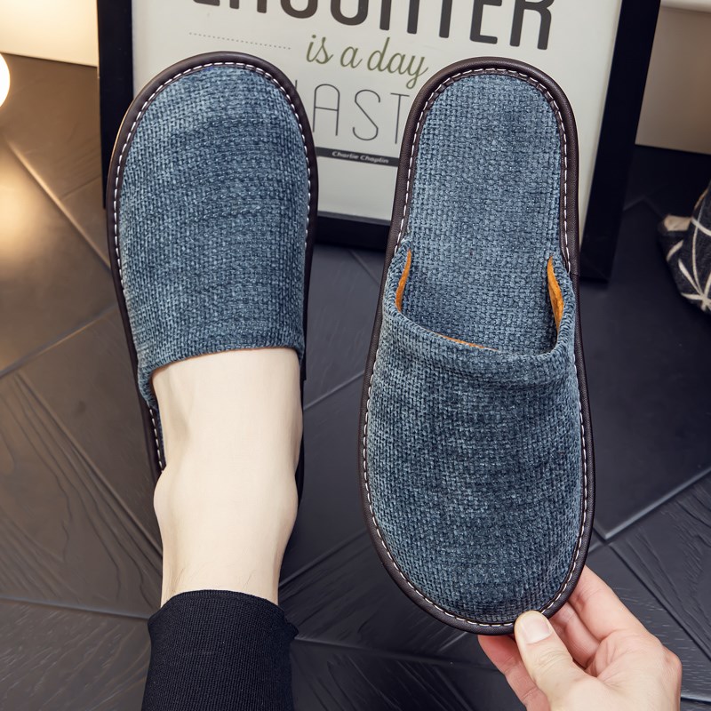 春秋季家用布拖鞋男女居家室内防滑木地板软底家居布艺四季棉拖鞋