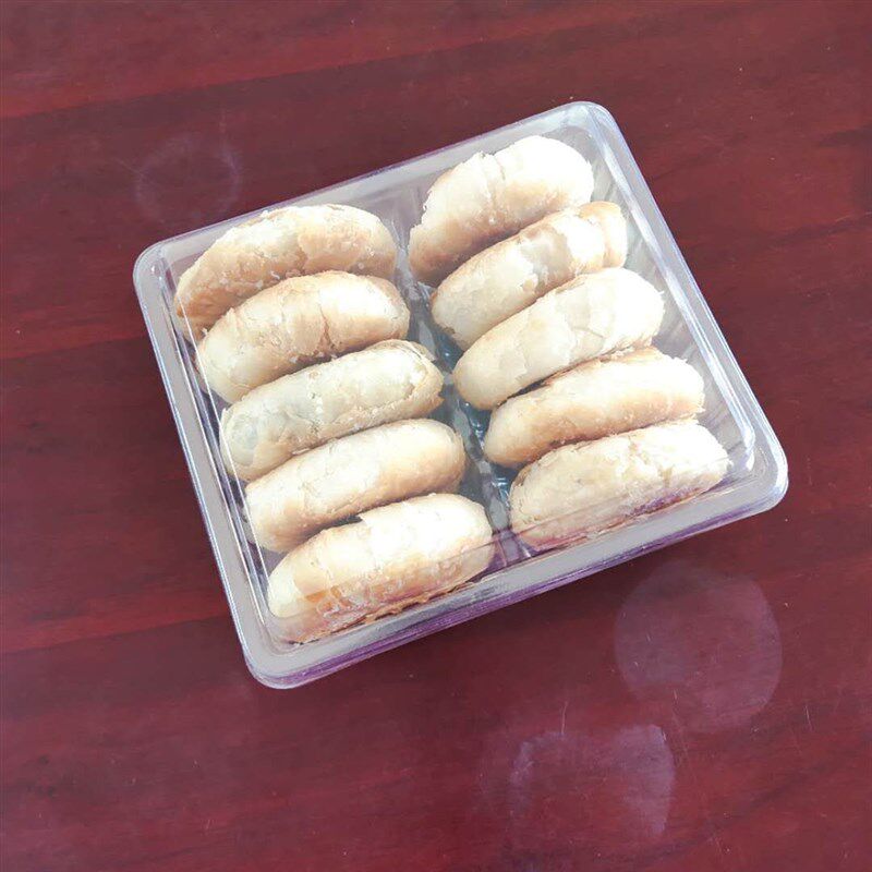 6粒8粒10粒装酥饼盒老婆饼月饼一次性吸塑点心连体包装盒烘焙包装