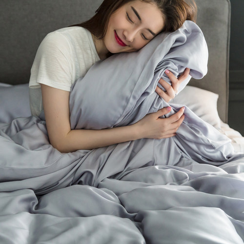 春夏裸睡双面天丝四件套纯色60支天丝4件套纯天丝素色丝滑床品