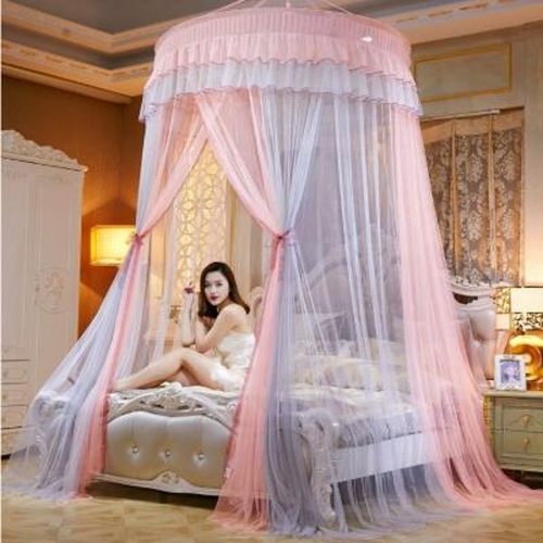 蚊帐加大 特大号 超大新款加大空间吊顶圆顶蚊帐落地吊挂式公