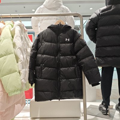 安德玛童装防水冬款立领短款儿童羽绒服男大童外套244106378