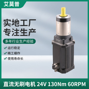 大扭力直流无刷电机齿轮减速电机慢速马达24V微型调速电机行星