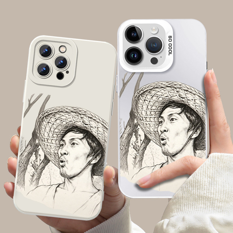 草帽男孩手机壳苹果17华为mate80东北往事iPhone16promax刘海柱pura70表情包15适用小米14恶搞13搞怪60周边12