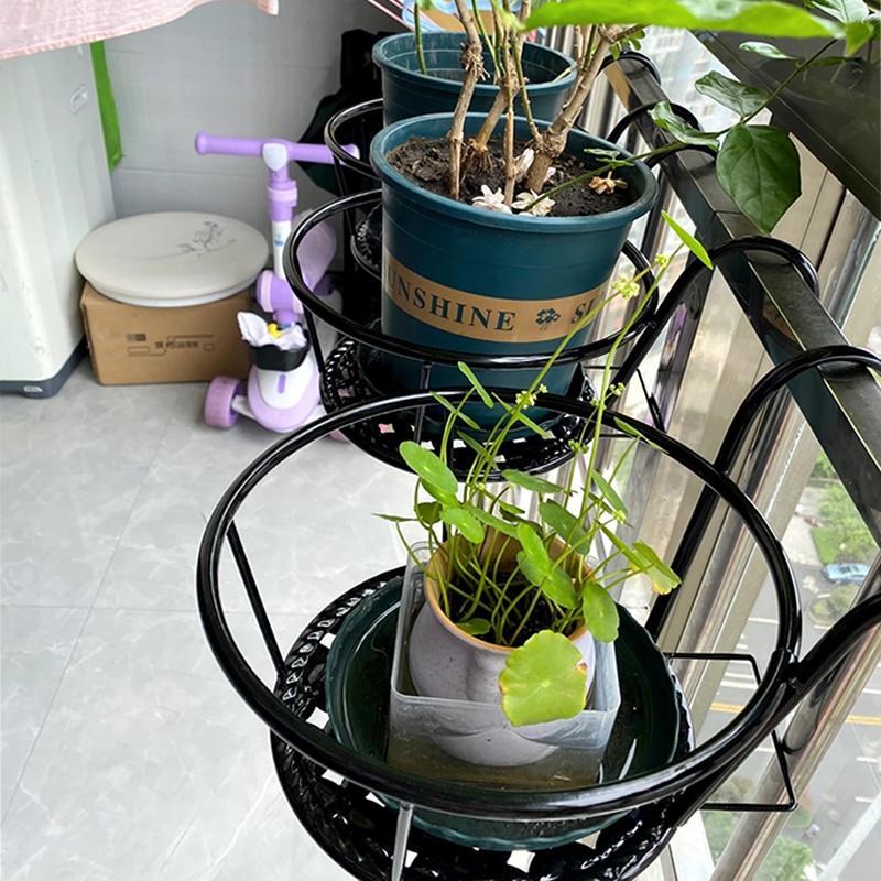 加粗阳台悬挂栏杆花架铁艺护栏挂式花盆架客厅窗台多肉吊兰绿萝架