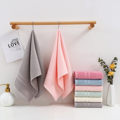 新亚毛巾2条 洗脸洗澡家用成人男女全棉柔软吸水面巾酒店纯色