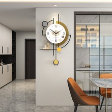 大气钟表客厅2025新款时钟挂墙简约家用时尚现代挂表静音高级挂钟