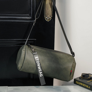 新款简约小圆桶挎包 男女休闲潮流小包轻便单肩包时尚斜挎包背包