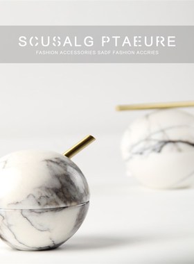 天然大理石石材抽象摆件样板房办公室书房书柜书架高档陈设工艺品