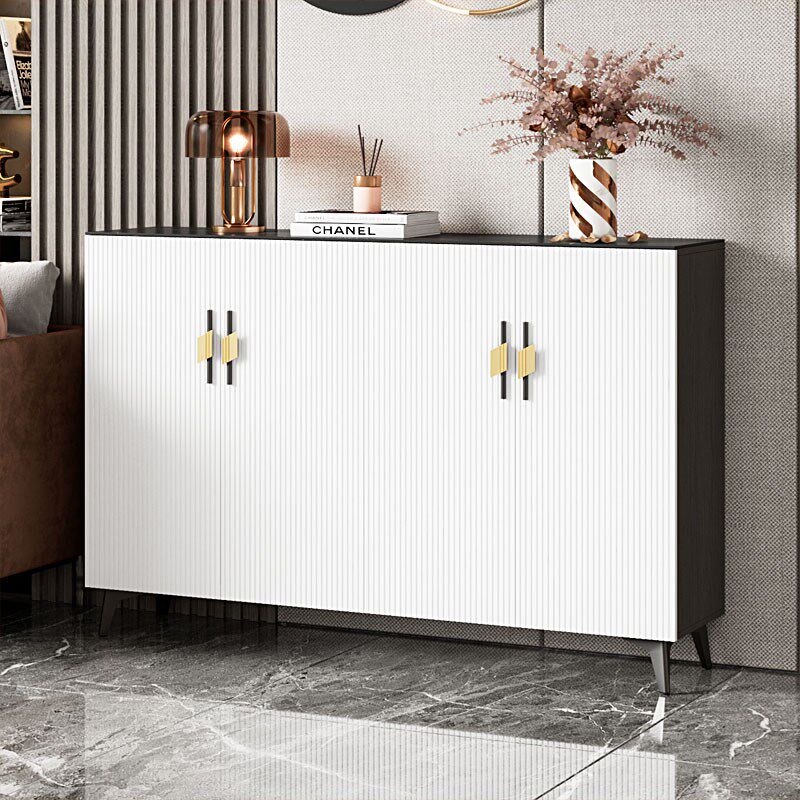 轻奢灰白色家g用门口鞋柜简约现代实木颗粒板客厅玄关大容量小户