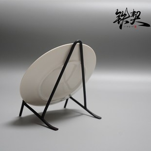 手工铁打盘子展示架盘子架赏盘A支架碟子架铜镜托架支撑架看盘瓷