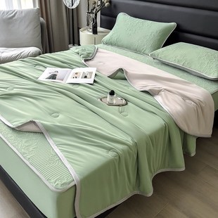 A类母婴级冰丝席床上四件套床笠款夏季空调软席Q子夏被凉席三件套
