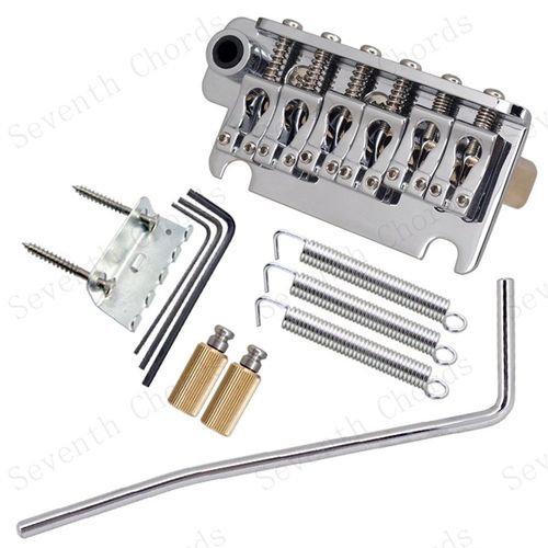 加厚黄铜底座电吉他小双摇琴桥拉弦板颤音系统弦桥直插式摇把