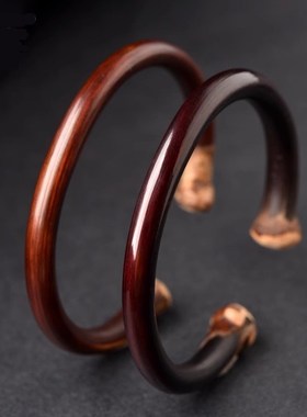 天然鸡血藤手镯蛇年礼物西藏原藤手环手串首饰鸡藤木细镯子男女