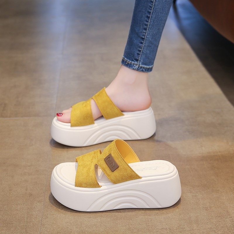 凉拖鞋女松糕厚底夏季外穿2025新款增高海边配裙U子休闲防滑沙滩,女鞋,一字拖,淘宝优惠券,粉丝福利购,淘宝优惠卷