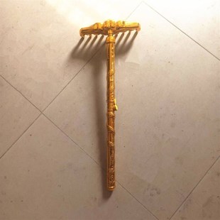 猪八戒的耙子九齿钉耙儿童可伸缩猪耙子木质玩具舞台道具