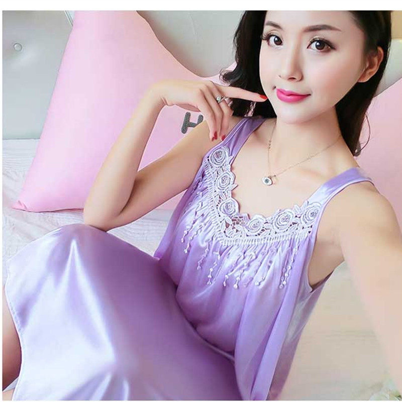 冰丝加肥加大码无i袖夏季吊带睡裙超大码宽松女士背心睡衣200斤5X