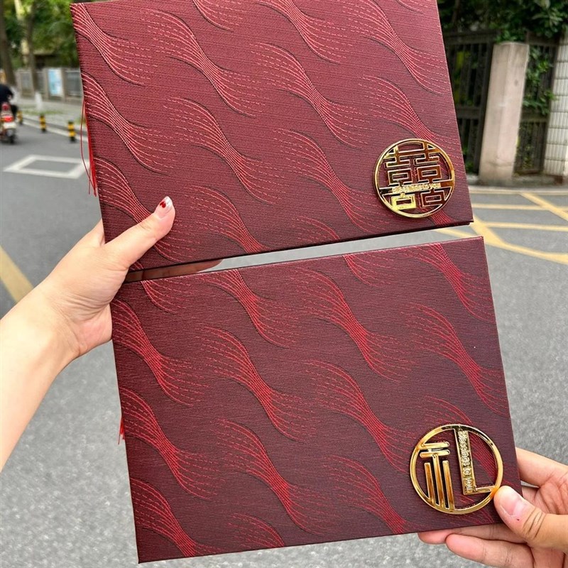 结婚记账本礼金簿签到本布艺礼单记账本随礼人情礼金本婚宴登记