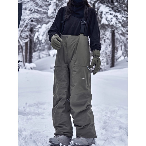 awka滑雪背带裤女款男士单板保暖裤子防水防风防雪2024新款冬