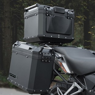 适用本田NX400三箱摩托车铝合金尾箱三箱改装三箱架后备箱边箱架