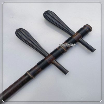 京胡配件 紫竹杆带梨木黑檀轴京胡担子带轴 京胡西皮二黄担子