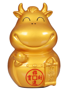 创意金牛存钱罐只进不出超大号储钱罐大容量大人儿童家用招财摆件